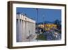 Albania, Tirana, Skanderbeg Square and Opera Building, Dusk-Walter Bibikow-Framed Photographic Print