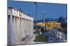 Albania, Tirana, Skanderbeg Square and Opera Building, Dusk-Walter Bibikow-Mounted Photographic Print