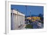 Albania, Tirana, Skanderbeg Square and Opera Building, Dusk-Walter Bibikow-Framed Photographic Print