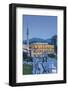 Albania, Tirana, Skanderbeg Square, Elevated View, Dusk-Walter Bibikow-Framed Photographic Print