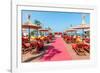 Albanian Beach Bar-Richard Silver-Framed Photographic Print