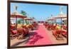 Albanian Beach Bar-Richard Silver-Framed Photographic Print