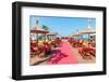 Albanian Beach Bar-Richard Silver-Framed Photographic Print