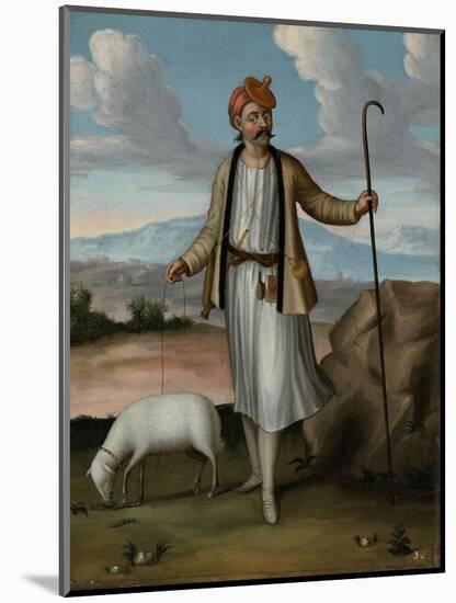 Albanian Herdsman-Jean Baptiste Vanmour-Mounted Art Print