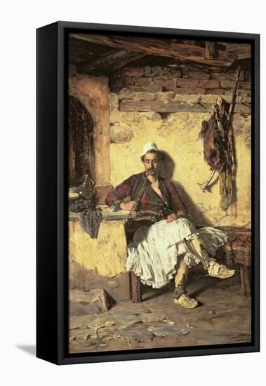 Albanian Sentinel Resting-Paul Jovanovic-Framed Stretched Canvas