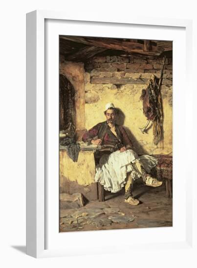 Albanian Sentinel Resting-Paul Jovanovic-Framed Giclee Print