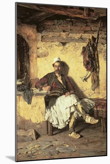 Albanian Sentinel Resting-Paul Jovanovic-Mounted Giclee Print