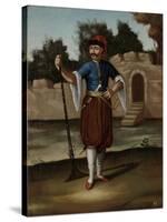 Albanian Soldier-Jean Baptiste Vanmour-Stretched Canvas