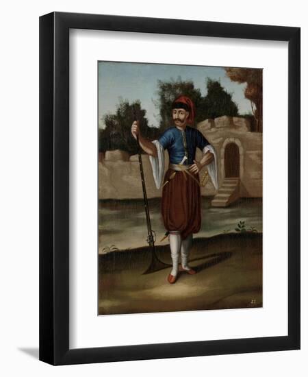 Albanian Soldier-Jean Baptiste Vanmour-Framed Art Print