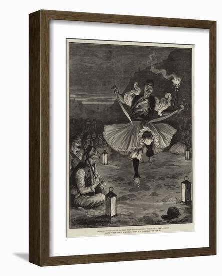 Albanian War-Dance in the Camp Near Dulcigno, During the Feast of the Ramazan-Richard Caton Woodville II-Framed Giclee Print