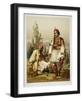 Albanians, Mercenaries in the Ottoman Army, Published by Lemercier, 1857-Amadeo Preziosi-Framed Giclee Print