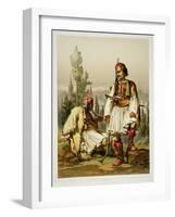 Albanians, Mercenaries in the Ottoman Army, Published by Lemercier, 1857-Amadeo Preziosi-Framed Giclee Print