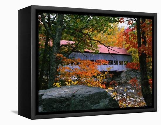 Albany Bridge Above Swift River-James Randklev-Framed Stretched Canvas