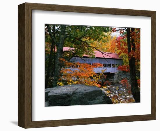 Albany Bridge Above Swift River-James Randklev-Framed Photographic Print