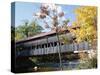 Albany Covered Bridge Over Swift River, Kangamagus Highway, New Hampshire, USA-Fraser Hall-Stretched Canvas