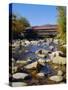 Albany Covered Bridge, Swift River, Kangamagus Highway, New Hampshire, USA-Fraser Hall-Stretched Canvas