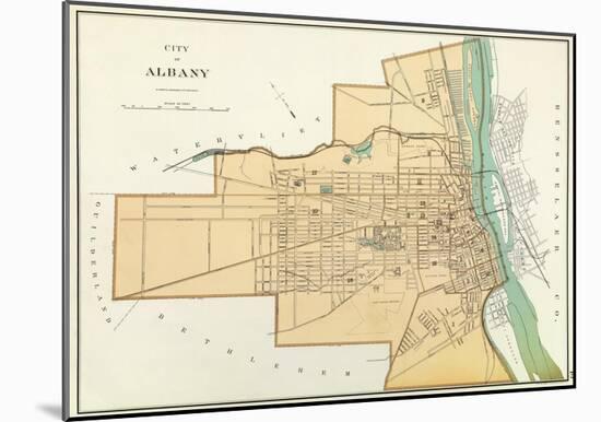 Albany, New York, c.1895-Joseph Rudolf Bien-Mounted Art Print