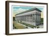 Albany, New York - Exterior View of State Educational Building-Lantern Press-Framed Art Print