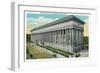 Albany, New York - Exterior View of State Educational Building-Lantern Press-Framed Art Print