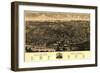 Albany, New York - Panoramic Map-Lantern Press-Framed Art Print