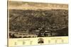 Albany, New York - Panoramic Map-Lantern Press-Stretched Canvas