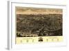Albany, New York - Panoramic Map-Lantern Press-Framed Art Print