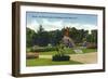 Albany, New York - Washington Park View of the Kings Fountain, Moses-Lantern Press-Framed Art Print