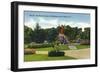 Albany, New York - Washington Park View of the Kings Fountain, Moses-Lantern Press-Framed Art Print