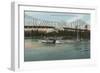 Albany, Oregon - Paddle Boat Crossing Willamette River-Lantern Press-Framed Art Print