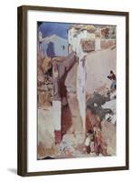 Albayzin in Granada, by Joaquin Sorolla Y Bastida-null-Framed Giclee Print