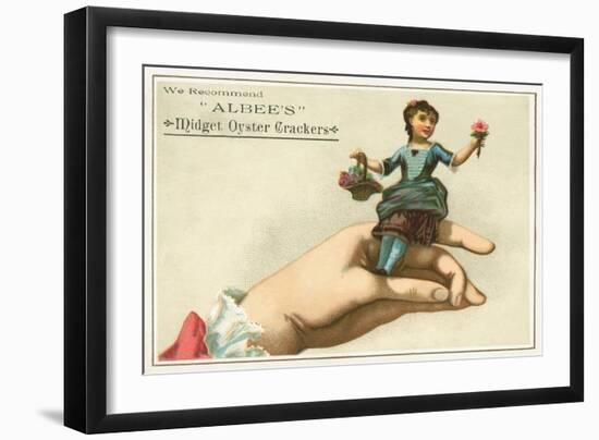 Albee's Midget Oyster Crackers Trade Card-null-Framed Giclee Print