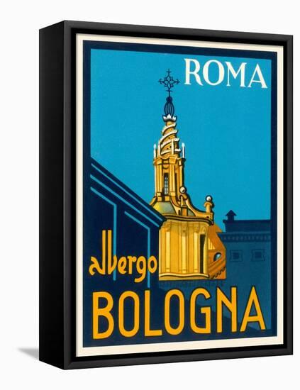 Albergo Bologna, Roma-Found Image Press-Framed Stretched Canvas