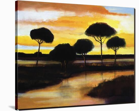 Alberi di Pisa at Sunset-Judith D'Agostino-Stretched Canvas