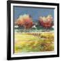 Alberi nel prato-Luigi Florio-Framed Art Print