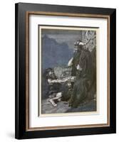 Alberich and Hagen-Arthur Rackham-Framed Art Print