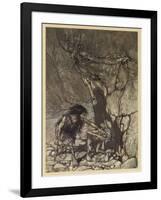 Alberich and Mime-Arthur Rackham-Framed Art Print