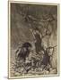 Alberich and Mime-Arthur Rackham-Mounted Art Print