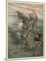 Alberich and Rhinemaidens-Arthur Rackham-Mounted Art Print