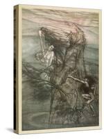 Alberich Steals Ring-Arthur Rackham-Stretched Canvas
