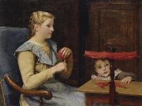 Vreneli Stuckl with Her Child Reeling Wool, 1905-Albert Anker-Giclee Print