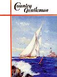 "Sailing by the Lighthouse," Country Gentleman Cover, August 1, 1938-Albert B. Marks-Framed Giclee Print