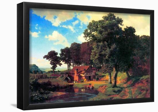 Albert Bierstadt A Rustic Mill Art Print Poster-null-Framed Poster