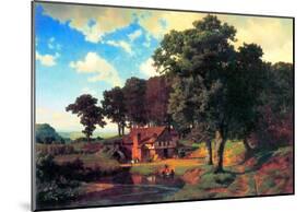 Albert Bierstadt A Rustic Mill Art Print Poster-null-Mounted Poster