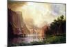 Albert Bierstadt Between the Sierra Nevada Mountains Art Print Poster-null-Mounted Poster