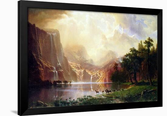 Albert Bierstadt Between the Sierra Nevada Mountains-Albert Bierstadt-Framed Art Print