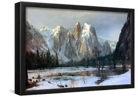 Albert Bierstadt Cathedral Rocks in Yosemite Art Print Poster-null-Framed Poster