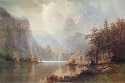 Albert Bierstadt Looking up Yosemite Valley Art Landscape Print Poster 24x36