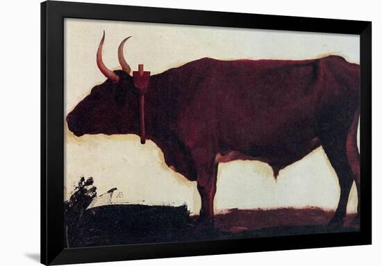 Albert Bierstadt Ox Portrait-Albert Beirstadt-Framed Art Print