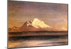 Albert Bierstadt Snowy Mountain in the Pacific Northwest Art Print Poster-null-Mounted Poster