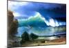 Albert Bierstadt The Coast of the Turquoise Sea Art Print Poster-null-Mounted Poster